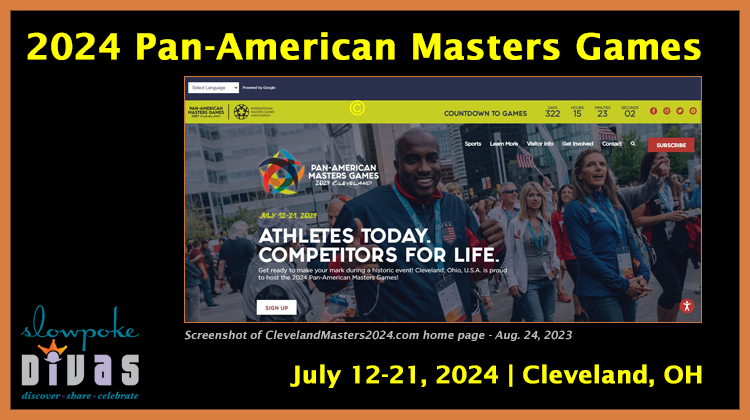 title card for 2024 Pan-American Masters Games post. Image is screenshot of event's home page