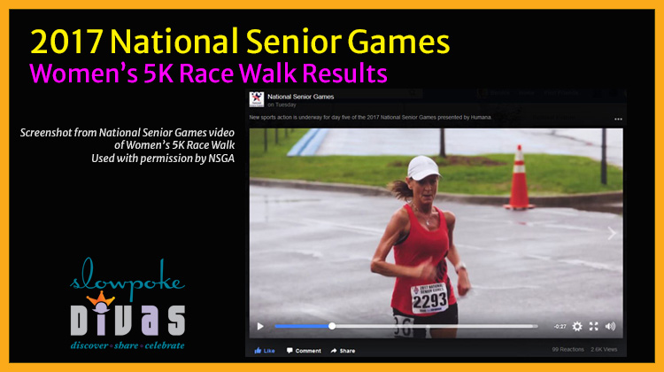 RESULTS: 2017 National Senior Games Women’s 5K Race Walk