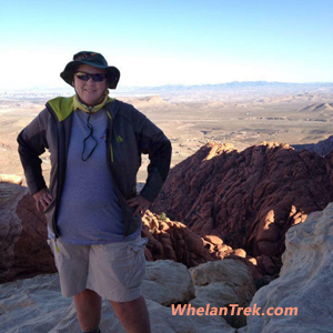 Karen Whelan at the terminus of the Calico Tanks Trail.