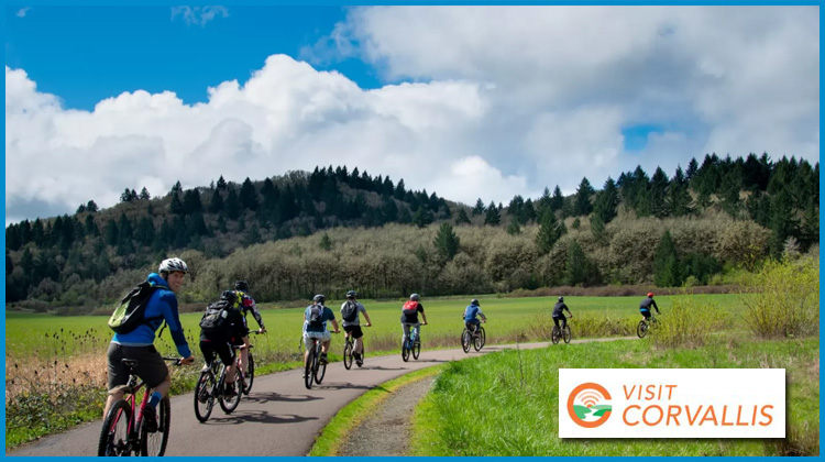 bicyclists on path in corvallis oregon