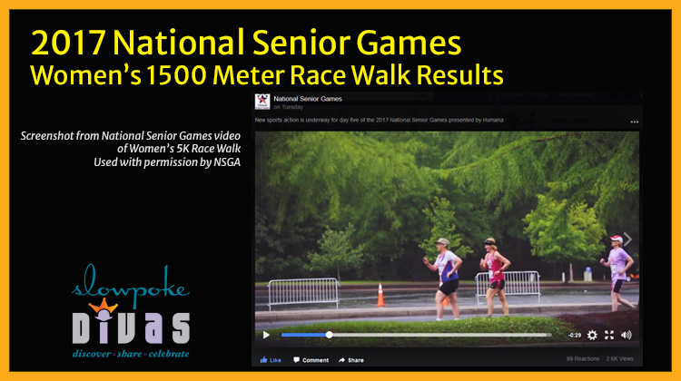 RESULTS: 2017 National Senior Games Women’s 1500m Race Walk